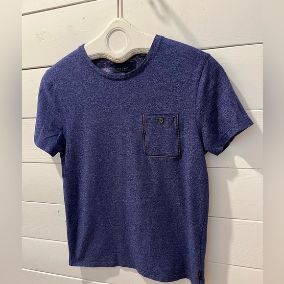 💙 TED BAKER London – Blue Pocket T-Shirt Size 3/M (Runs Small) - Picture 4 of 8